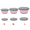 Image of 3Pcs/Set Foldable Salad Bowl Bowl Sets Food Container Tableware Set Portable Silicone Folding Lunch Box with Lid Folding Bowl