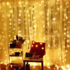 Image of Curtain Light LED Indoor/Outdoor Waterproof 300leds Garland Decoration String Lights Yard Christmas Fairy Garland String Lights