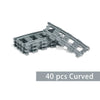 Image of Straight train tracks Curved accessories car blocks Building Sets DIY 10-100 pcs kids toys moc bricks City switch rail crossing