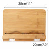 Image of Bookends Jumon Bamboo Reading Desk Holder Sturdy Bookstand Textbooks Lightweight Portable Adjustable Book Cookbook Stand