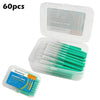 Image of 30/60Pcs 0.6-1.2mm Interdental Brushes Health Care Teeth Push-Pull Brush Removes Food Plaque Whitening Cleaner Oral Hygiene Tool