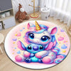Image of Stitch Cartoon HD Printed Round Carpet Dropshipping Rug for Living Room Area Rug Large Pet Mat Soft Circle Rugs Room Carpet