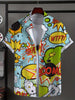 Image of Men's Shirt  Novel Graphic Tops Button Up Shirt Fashion Casual New Unisex Shirt Vacation Lapel Short Sleeves Shirt