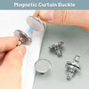 Image of 4/8Pairs Curtain Magnetic Button Detachable Curtain Fix Fastener Clip Prevent Light Adjustment Window Screen Close Magnet Buckle