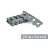 Image of Straight train tracks Curved accessories car blocks Building Sets DIY 10-100 pcs kids toys moc bricks City switch rail crossing