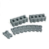 Image of Straight train tracks Curved accessories car blocks Building Sets DIY 10-100 pcs kids toys moc bricks City switch rail crossing