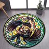 Image of Kingdom Hearts Cartoon Pattern Area Rug Round Floor Mat Living Room Carpet Bathroom Kitchen Rug Doormat Non-slip Floor Mat