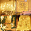 Image of 3x3m Curtain Garland on The Window USB Power Fairy Lights Festoon with Remote New Year Garland Led Lights Christmas Decor