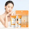 Image of 3pcs/set LAIKOU Vitamin C 24K Golden Sakura Skin Care Sets Face Cream Serum Eye Cream Moisturizing Anti Wrinkles Face Care Kit