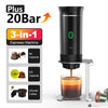 Image of 3-in-1 Portable Capsule Coffee Maker, Wireless Heating Electric Espresso Coffee Maker for Car Home, Travel Camping Coffee Maker