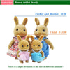 Image of Rabbit Doll 1/12 Micro Dollhouse Reindeer Sheep Elephant Squirrel Family Kitchen Toy Miniature Furniture Set Girl Toy Gift