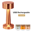 Image of Retro Table Lamp Metal Touch Decor for Bar Coffee Table Restaurant Decoration Light Desk LED Rechargeable Night Lights Bedroom