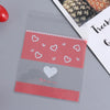 Image of 100pcs 7x7/10x10cm Heart Plastic Cello Bag Self Sealing Pouch For DIY Candy Cookies Snack Baking Package Decor Small Business