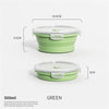 Image of Collapsible Food Storage Container with Lid Portable Silicone Food Container Microwave Freezer Safe Lunch Box