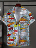 Image of Men's Shirt  Novel Graphic Tops Button Up Shirt Fashion Casual New Unisex Shirt Vacation Lapel Short Sleeves Shirt