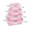 Image of 4pcs/set Silicone Rectangle Lunch Box Collapsible Bento Box Folding Food Container Bowl 300/500/800/1200ml for Dinnerware