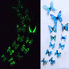 Image of New 12Pcs Fashion 3D Luminous Butterfly Creative Wall Sticker For DIY Wall Stickers Modern Wall Art Home Decorations DIY Gift
