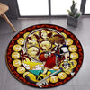 Image of Kingdom Hearts Cartoon Pattern Area Rug Round Floor Mat Living Room Carpet Bathroom Kitchen Rug Doormat Non-slip Floor Mat