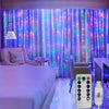 Image of Curtain Light LED Indoor/Outdoor Waterproof 300leds Garland Decoration String Lights Yard Christmas Fairy Garland String Lights