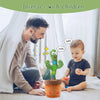 Image of Rechargeable Dancer Cactus Glowing Dancing Electronic Plush Toys Can Sing Record Lighten for Baby Toy Education Funny Gift