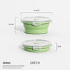 Image of Collapsible Food Storage Containers Silicone Lunch Box with Lid Food Bowls Kitchen Stackable Lunch Box for Pantry Freezer Safe