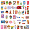 Image of 100PCS Snack Packaging Cartoon Trendy Graffiti Sticker Waterproof Toy Decoration Notebook Kids Gift IPadPVCSticker