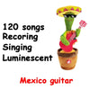 Image of Rechargeable Dancer Cactus Glowing Dancing Electronic Plush Toys Can Sing Record Lighten for Baby Toy Education Funny Gift