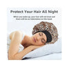 Image of Satin Bonnets Night Sleeping Cap Large Elastic Wide Soft Band Colorful Silk Hat for Curly Hair Care Beauty Makeup for Women