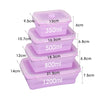 Image of 4pcs/set Silicone Rectangle Lunch Box Collapsible Bento Box Folding Food Container Bowl 300/500/800/1200ml for Dinnerware