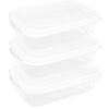 Image of 3 Pcs Vegetable Crisper Containers for Food Kitchen with Lid Fridge Storage Produce Saver Fresh