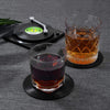 Image of 6pc Record Cup Plastic Retro Disk Cup Mat Anti-slip Coffee Coasters Heat Resistant Drink Mug Mat Table Placemat Holder Home Deco