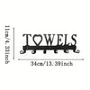 Image of Key Holder Wall, Metal Key Holder Iron Art Wall Mounted Adhesive Hanger Organizer Hat Towel Rack Key Hanger,Towel Rack