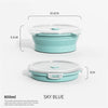 Image of Collapsible Food Storage Container with Lid Portable Silicone Food Container Microwave Freezer Safe Lunch Box