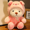 Image of Promotion Kawaii Green  Jointed Bear Cosplay Panda Doll Plush Toy Cartoon  Animal Plushie Throw Pillow Birthday Gift Home Decor