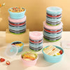 Image of Collapsible Food Storage Container with Lid Portable Silicone Food Container Microwave Freezer Safe Lunch Box
