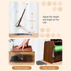 Image of Reading Stand Adjustable Desktop Book Stand for Reading Tablet Books Holder Cookbook Bracket Desk School Office Furniture