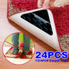 Image of 4/12/24PCS Reusable Rug Gripper Tape Double Sided Adhesive Non-Slip Rug Pad Tape Stickers Washable Area Rug Pad Carpet Tape