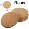 Image of 10PCS Cup Mat Natural Round Wooden Pad Durable Non-Slip Cork Coaster Tea Coffee Mug Drinks Holder for Table Decor DIY Tableware