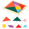 Image of 1 Set Wooden Blocks Puzzle Brain Teasers Toy Tangram Jigsaw Intelligence Colorful 3D Russian Blocks Montessori Educational