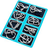 Image of 8Pcs/Set Metal Montessori Puzzle Wire  Mind Brain Teaser Puzzles Children Adults Interactive Game Reliever Educational Toys
