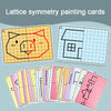 Image of Kids Lattice Symmetrical Drawing Toys Concentration Fine Motor Skill Write & Wipe Pen Control Training Painting Cards
