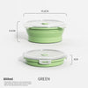 Image of Collapsible Food Storage Containers Silicone Lunch Box with Lid Food Bowls Kitchen Stackable Lunch Box for Pantry Freezer Safe