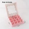 Image of LBSISI Life-Pastry Chocolate Paper Boxes White Pink Handmade Baking Mini Cupcake Packing For Birthday Wedding Party,10pcs