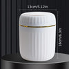 Image of Desktop Press Trash Can Plastic Mini Garbage Bin with Lid Coffee Table Office Living Room Study Odor-Resistant Home Supplies