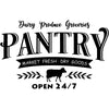 Image of Pantry Wall Decals Dry Goods Market Fresh Stickers Open 24/7 Glass Door Vinyl Art Sign Daily Produce Groceries DIY Art
