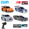Image of ZWN 1/43 2.4G Mini RC Car 4WD Radio Remote Control Drift Cars Professional GTR Model High Speed Racing Toys for Children Gifts