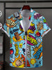 Image of Men's Shirt  Novel Graphic Tops Button Up Shirt Fashion Casual New Unisex Shirt Vacation Lapel Short Sleeves Shirt