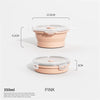 Image of Collapsible Food Storage Container with Lid Portable Silicone Food Container Microwave Freezer Safe Lunch Box