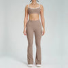 Image of 2pcs Patchwork Sport Yoga Set Workout Clothes for Women Sportwear Women Suit Outfit Fitness Gym Tracksuit Flare Legging Academic