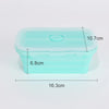 Image of Collapsible Food Storage Containers Silicone Lunch Box with Lid Food Bowls Kitchen Stackable Lunch Box for Pantry Freezer Safe